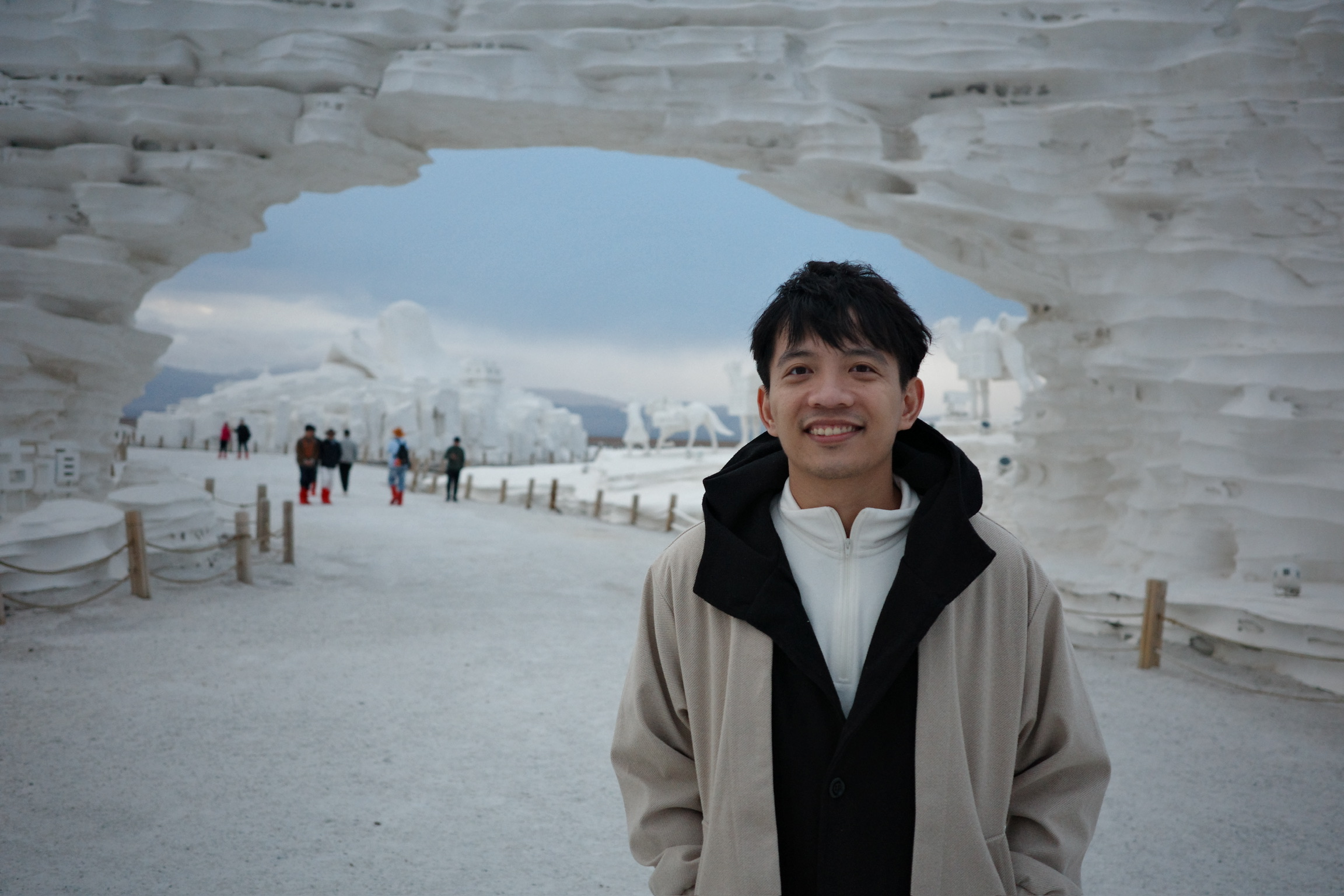 Yanjian Zhang in a snowy landscape